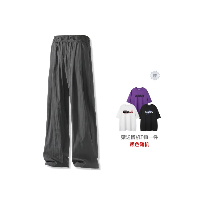 ELNHEN Casual Pants Unisex Pink-33