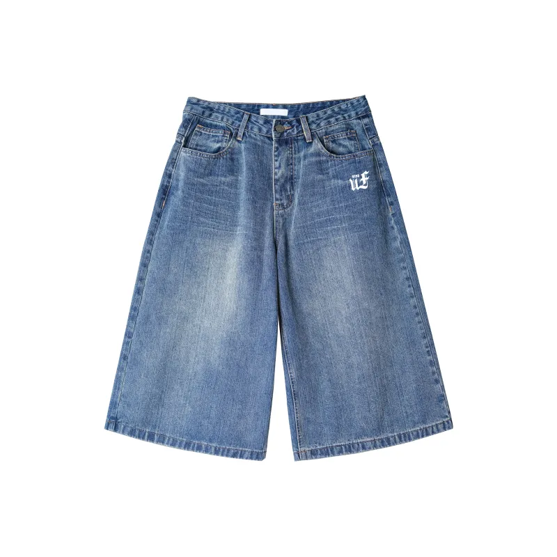 UF9193 Denim Shorts Unisex-2