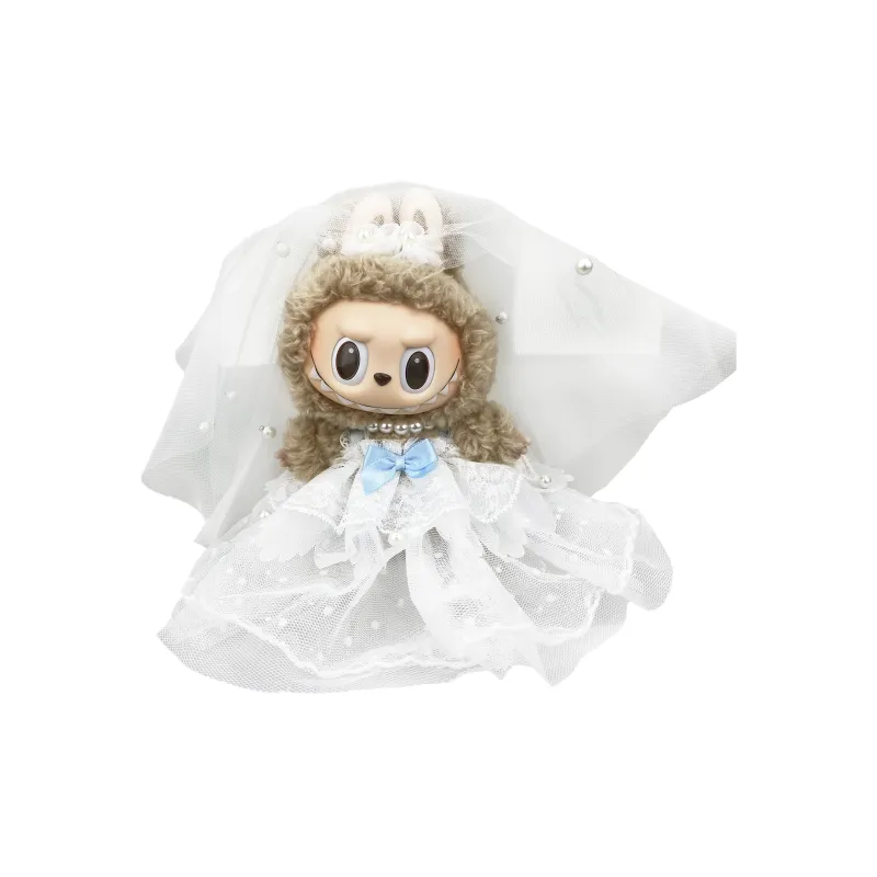 [Modified Doll] POP MART Labubu THE MONSTERS Heartbeat Macaron Collection Dream Wedding, Cute Hang Tag Box 17cm-20