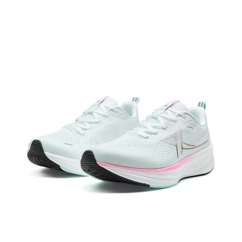 XTEP 6.0 Speed Breathable And Slip Resistant Low Top Casual Training Running Shoes Women's White Green-2