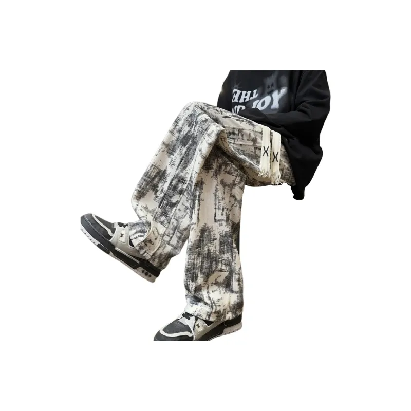KOKO BASE Casual Pants Unisex Heather White-0