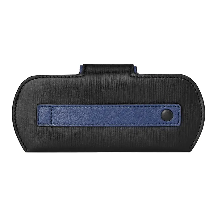 PIERRE CARDIN Cow Leather Eyeglass Pouch Men's Black-3