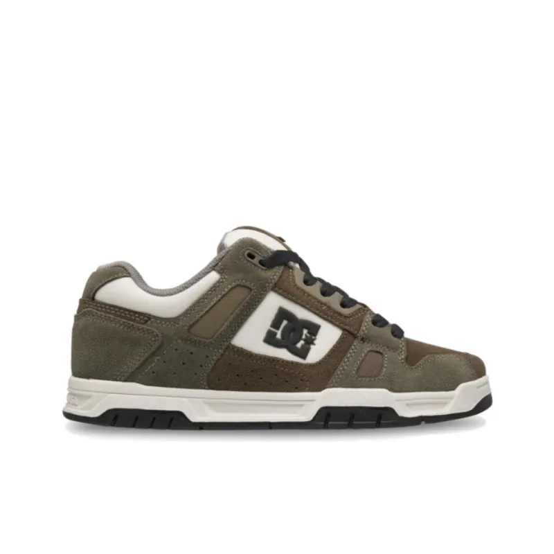 DC Shoes Stag Breathable Low Top Skateboard Shoes Unisex Olive-2