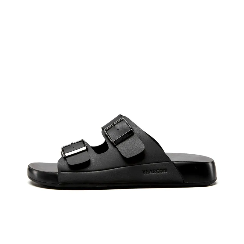 YEARCON Slide Slippers Men Brown-4
