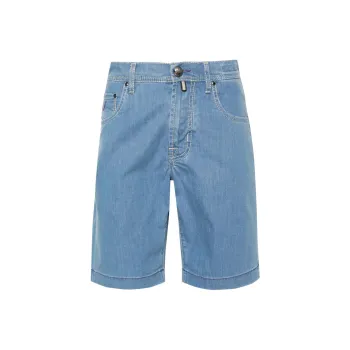 JACOB COHEN Nicolas Logo Patch Denim Shorts
