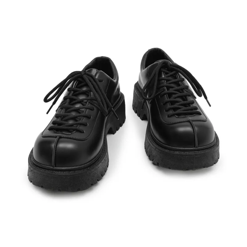 Gai Renpu Slip Resistant Lightweight Height Increasing Low Top Casual Shoes Men's Black-3