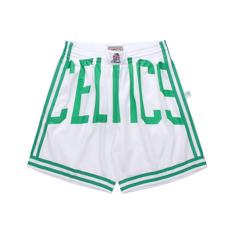 Mitchell & Ness Basketball Shorts Men's White/Green-0