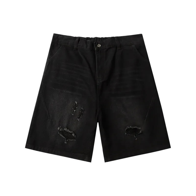 Michael Rock Denim Shorts Unisex-0