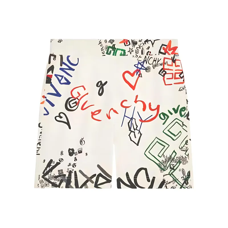 Givenchy All Over Graphic Print Sweatshorts-0