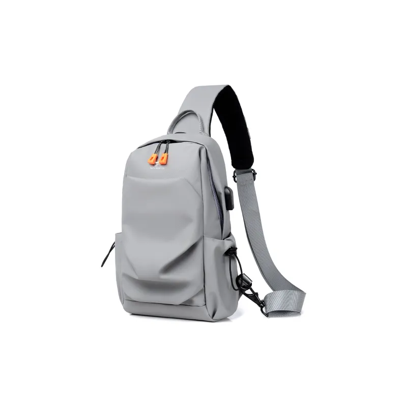 SEPTWOLVES Fabric Sling Bag Regular Men's Black/Gray-6