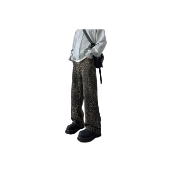 Izex Casual Pants Unisex Leopard Print