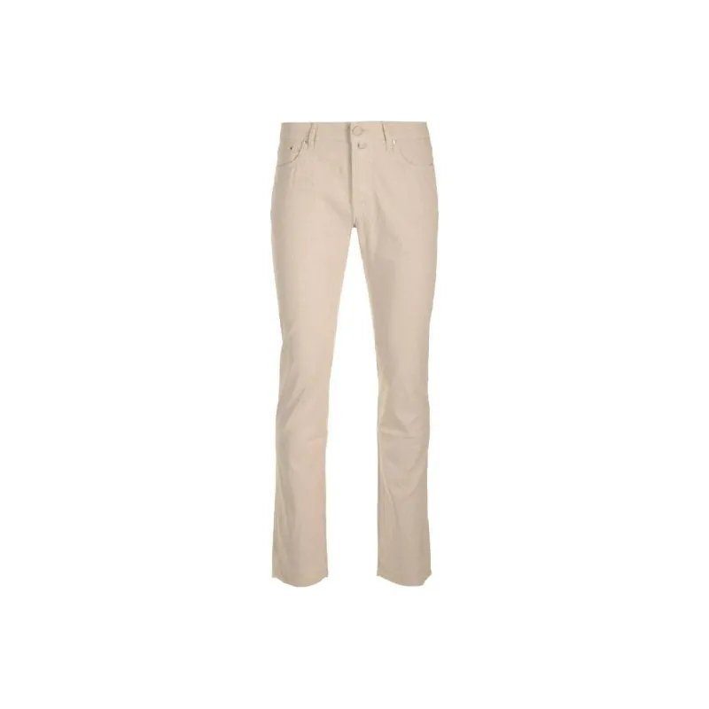 JACOB COHEN Barb Logo Patch Slim Cut Trousers-0