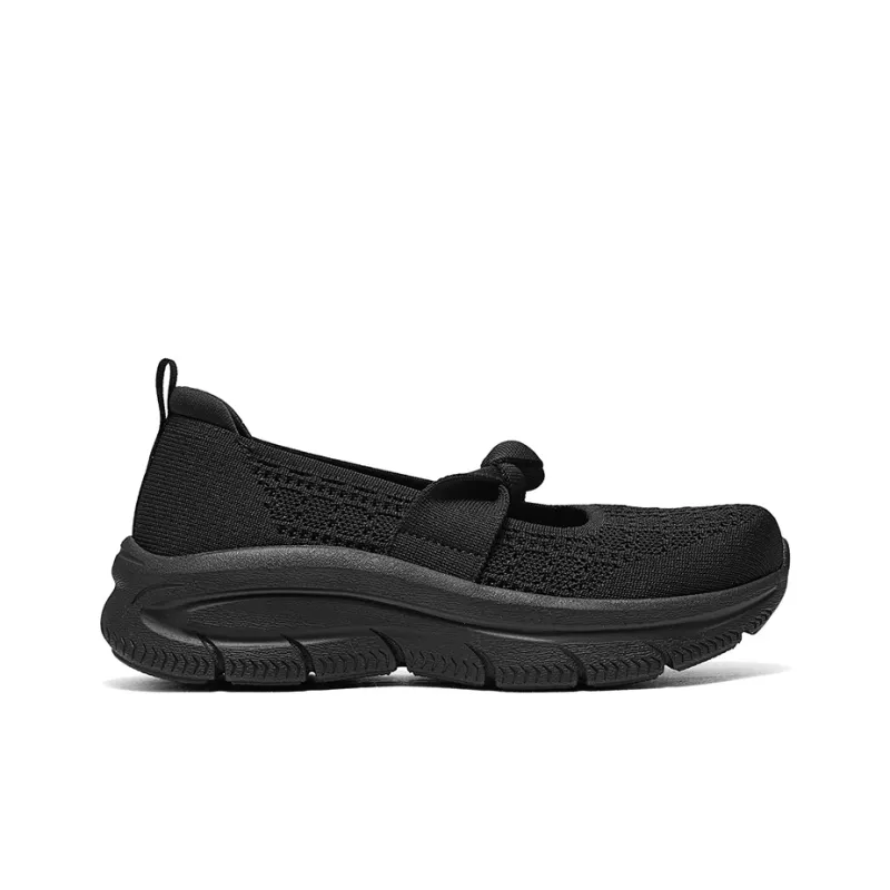 Skechers Modern Comfort Wear Resistant Low Top Casual Shoes Women's Black-1