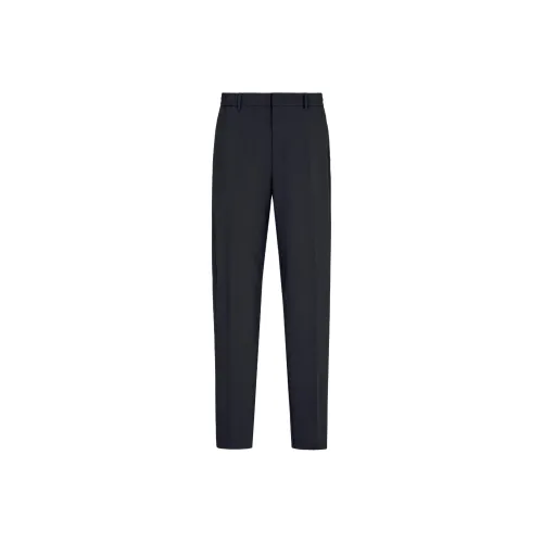 EMPORIO ARMANI Seersucker Nylon Trousers With Elasticated Back