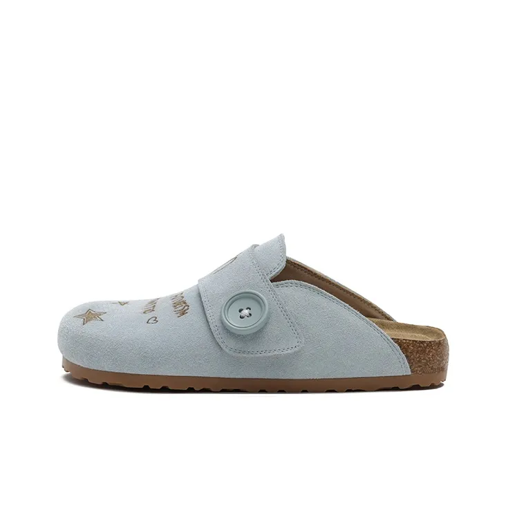 MASOOMAKE Rubber Sole Embroidery Closed Toe Slippers Women's-7