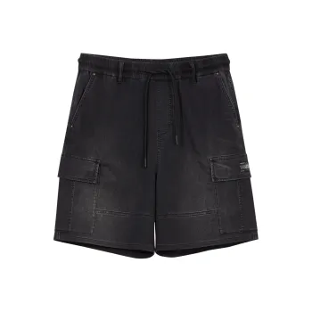 JACK&JONES Denim Shorts Men Dark Gray Denim A16