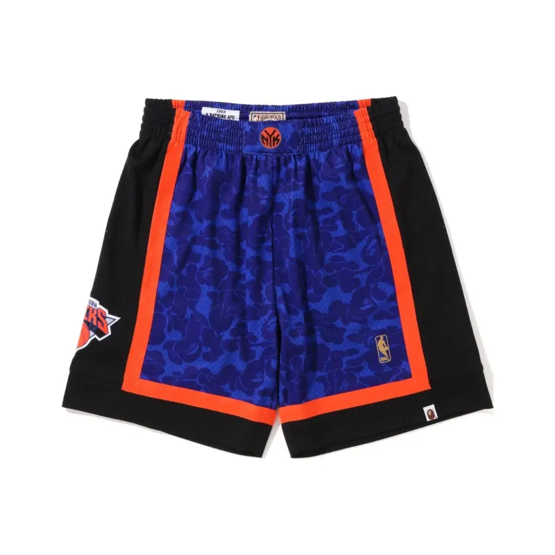 Bape X Mitchell & Ness New York Knicks Shorts-0