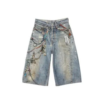 Acne Studios Denim Shorts Unisex Medium Blue