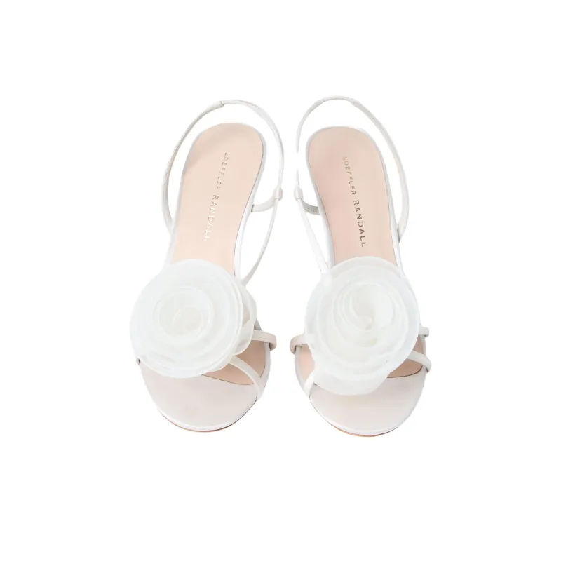 Loeffler Randall Steph Cream One Strap Sandals 8.8cm Women's White-4