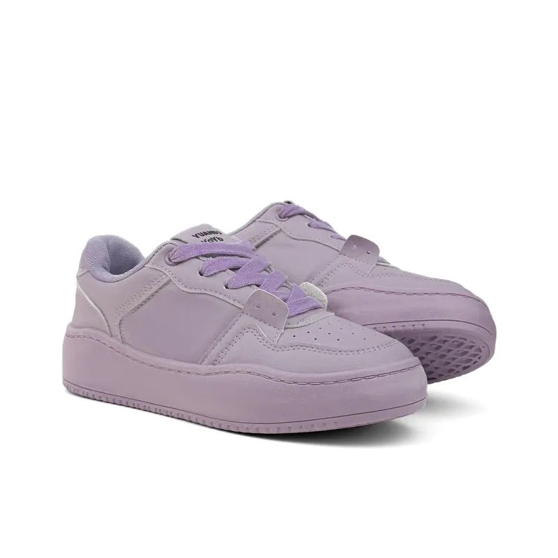 Mengsai Durable Lightweight Support Low-Top Skateboard Shoes Women's Purple-3