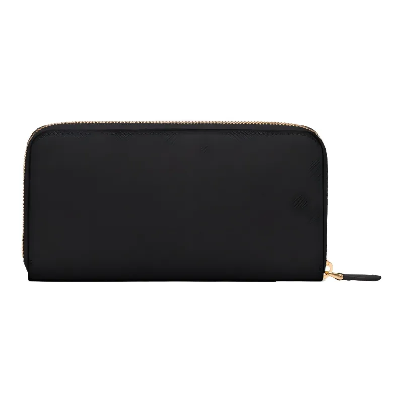 PRADA Saffiano Leather Wallet Large Size Women's Black-2