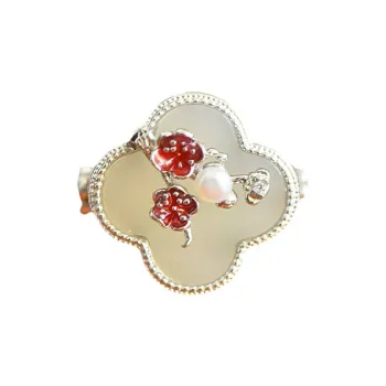 Jade Ink Love Hetian Jade Rings White Jade/Pale Greenish White Jade Women's