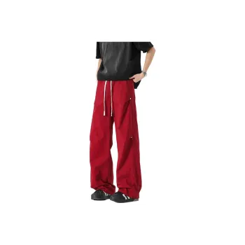 Fakeyoung Casual Pants Unisex Red