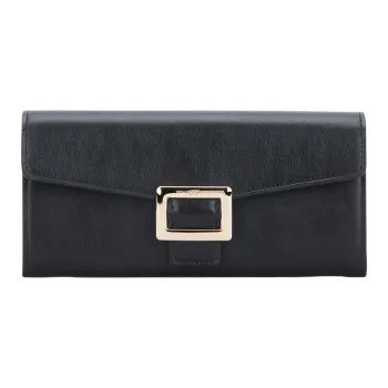 Roger Vivier Leather Wallet Small Size Women's Black