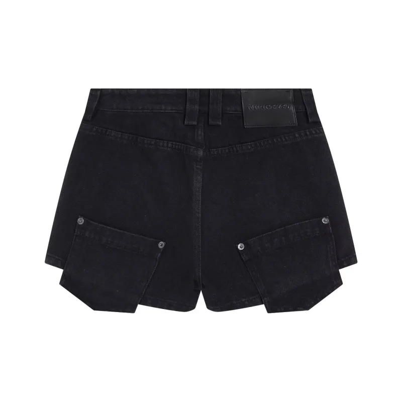 YJ1NGZYZJ Denim Shorts Women's Black-1