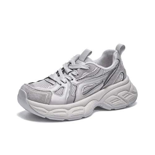 La Chapelle Low Top Chunky Sneakers Women's Gray