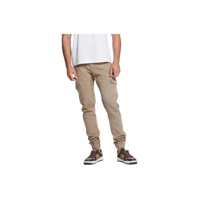 GUESS Casual Pants Men's Beige Yellow-0