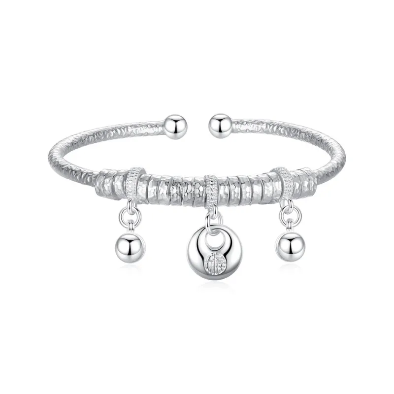 SHENGYALUO 999 Fine Silver Bangles Women's-0