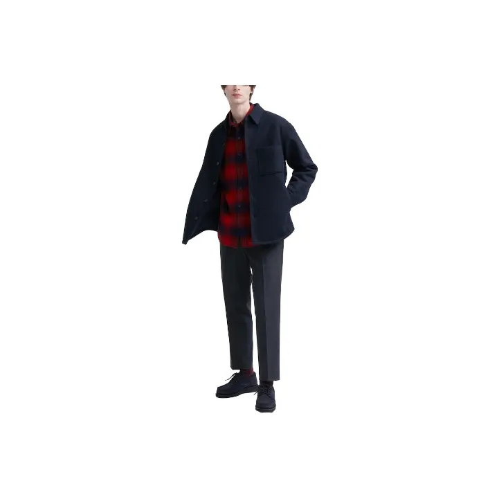 UNIQLO Casual Pants Men Navy Blue-0