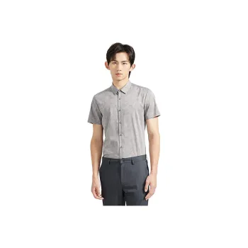 LESS IS MORE Shirt Men's Gray Green