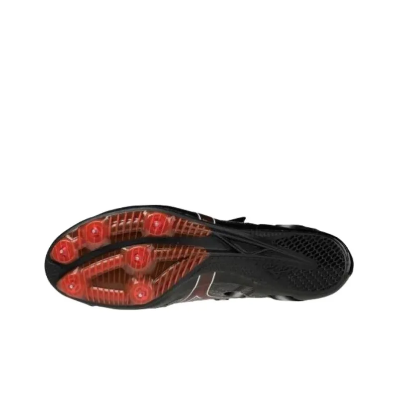 Mizuno Slip Resistant And Abrasion Resistant Functionality Black Red Track And Field Shoes Unisex Low Top-4