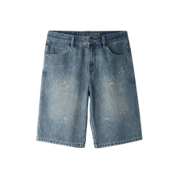 HLA Denim Shorts Men's Blue Gray Denim Gradient Light