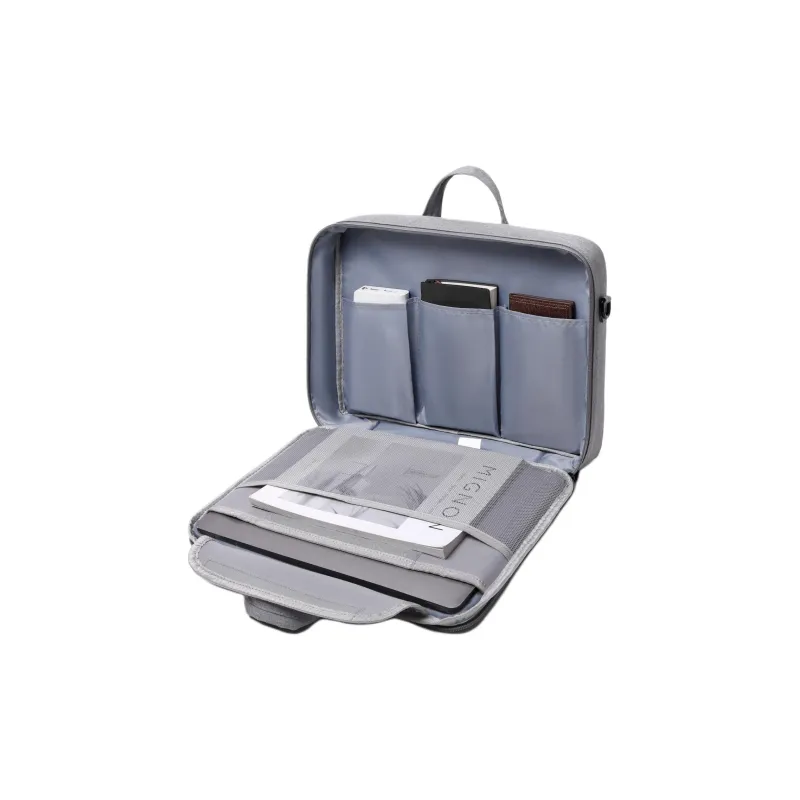 Victorian Traveler Polyester Laptop Bag Unisex Gray/Black/Gray Thickened Upgraded-15