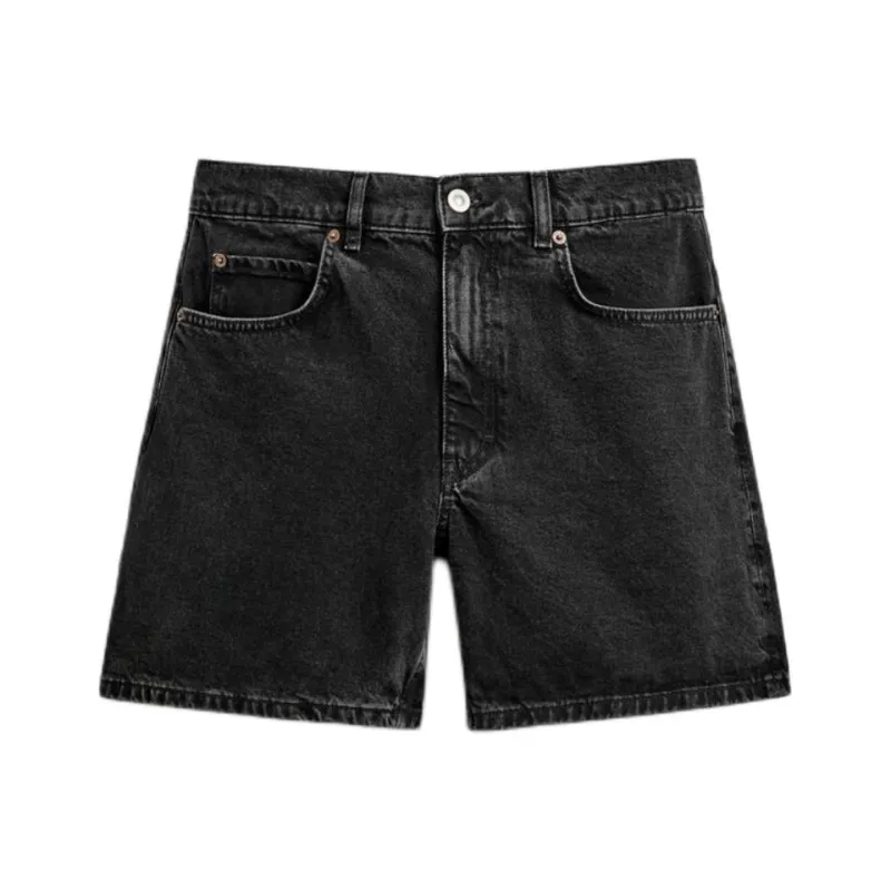 ZARA Denim Shorts Men Black-0