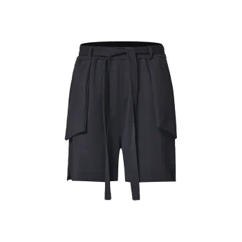 SANSHENGLIUBU Casual Shorts Unisex Black