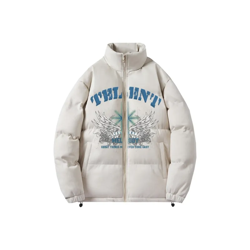 TELENT Puffer Jacket Coat Unisex White-0
