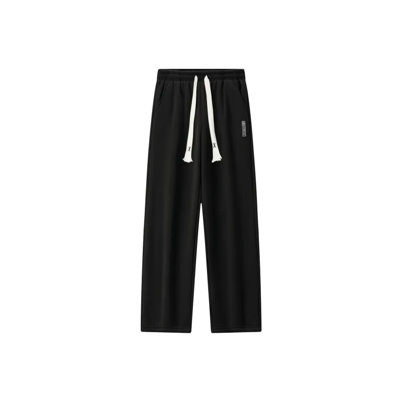 Small Columns Under The Sea Casual Pants Unisex Black-0