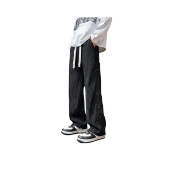 KOKO BASE Casual Pants Unisex Floral Black