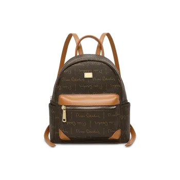 PIERRE CARDIN PVC Polyvinyl Chloride Backpack Regular Women's Coffee