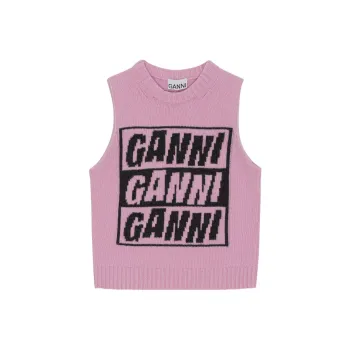 GANNI Tank Tops Women's Pink