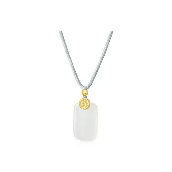 Central Fashion Natural Chalcedony Jade Necklaces Unisex