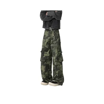 WKOOG Casual Pants Unisex Dark Purple Camouflage