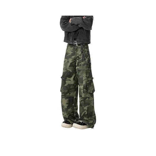 WKOOG Casual Pants Unisex Dark Purple Camouflage