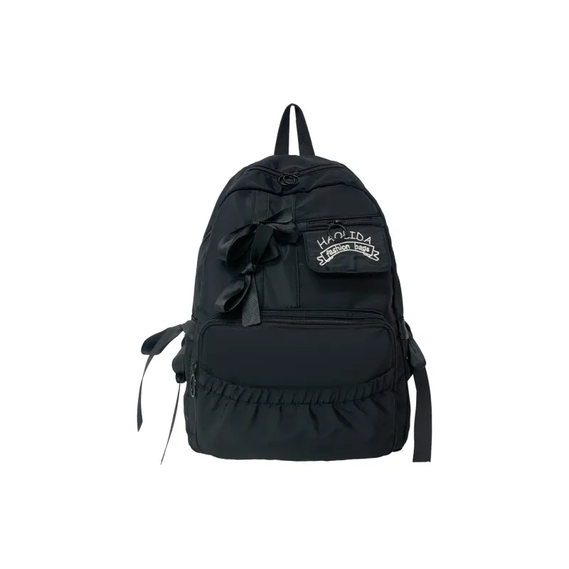GEERDUN Nylon Backpack Regular Unisex Beige Yellow/White/Black/Purple-4