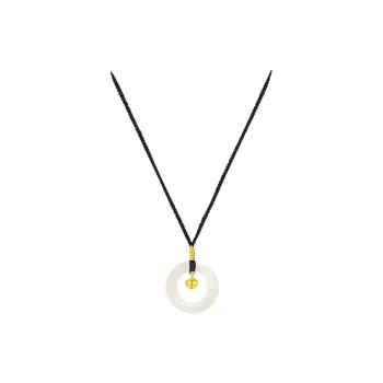 Blooming Petals White Jade Bodhi Necklaces Unisex