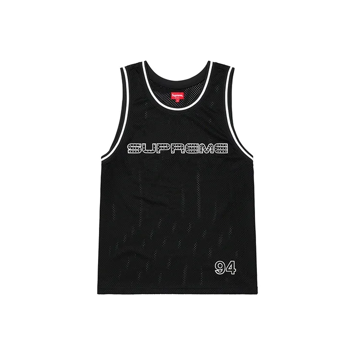 Supreme Rhinestone Basketball Jersey-0